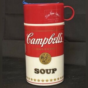 Vintage 1998 Campbells Soup Thermos HOT/COLD 11.5 oz. With Lid Cup USA